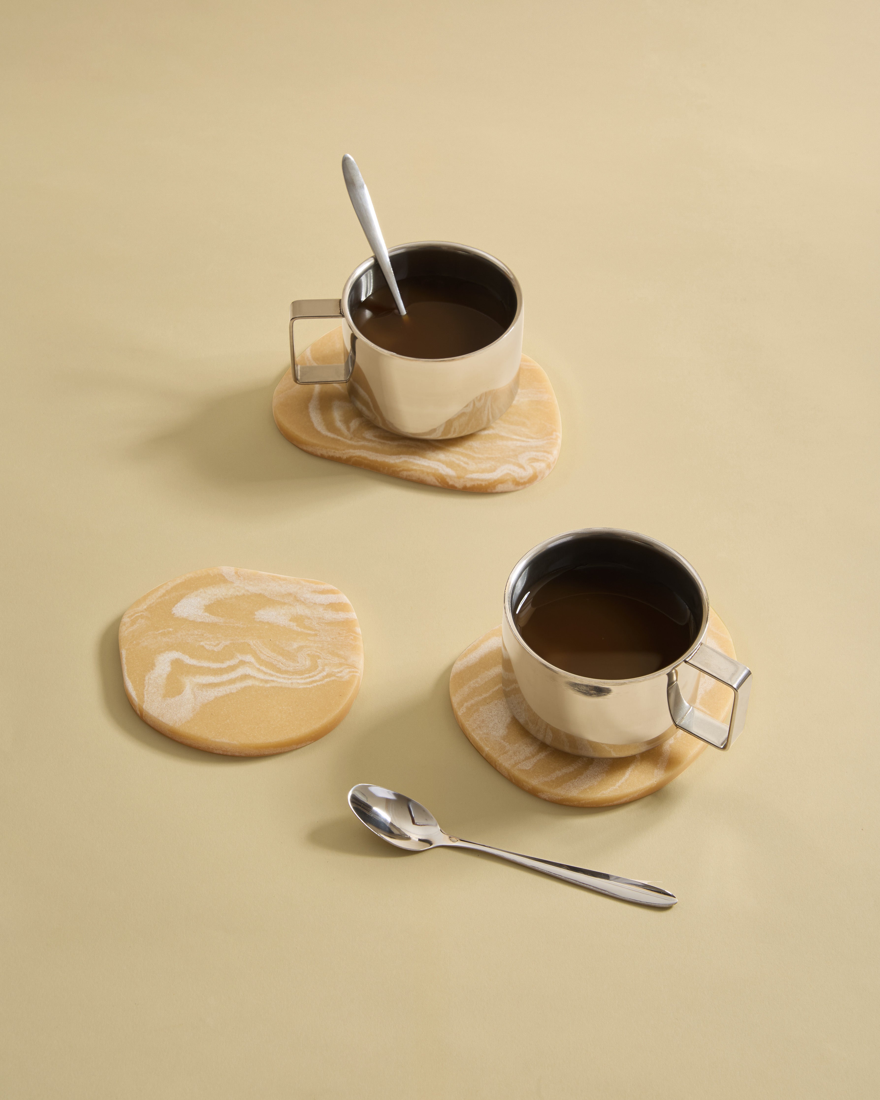 Puddle Coasters - Set of 3 - Salted Caramel