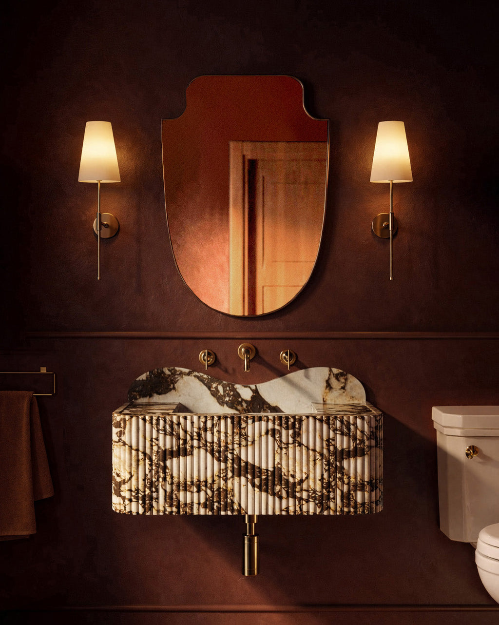 Shelda Gold Wall Mirror
